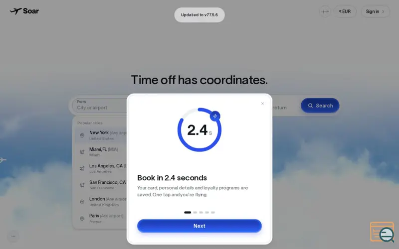 Screenshot of Soar, a launch using Maple