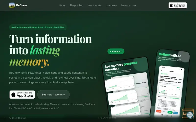 Screenshot of ReChew