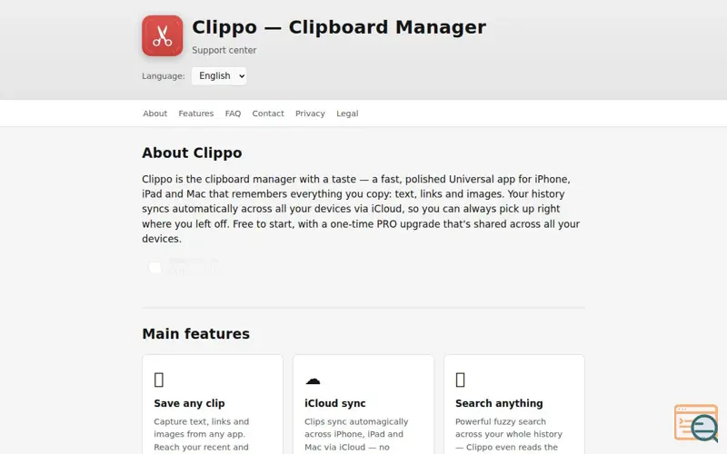 Screenshot of Clippo - Clipboard Manager
