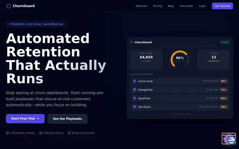 Screenshot of ChurnGuard