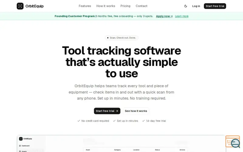 Screenshot of OrbitEquip