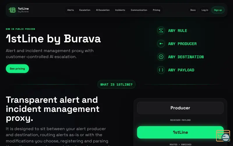Screenshot of 1stLine