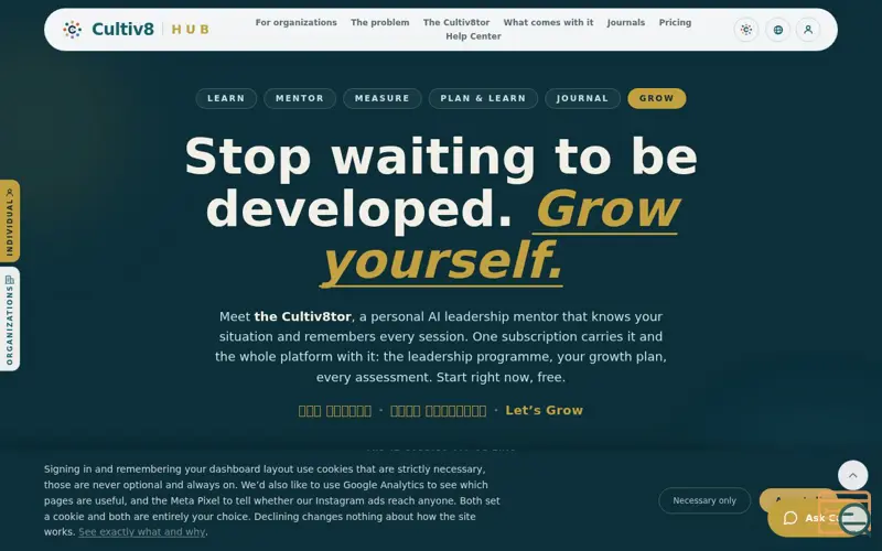 Screenshot of Leadership Development in Sri Lanka | Cultiv8Hub