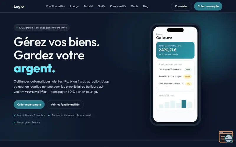 Screenshot of Logio