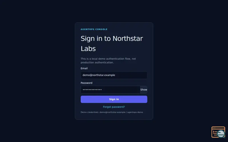 Screenshot of AgentOps Web Template