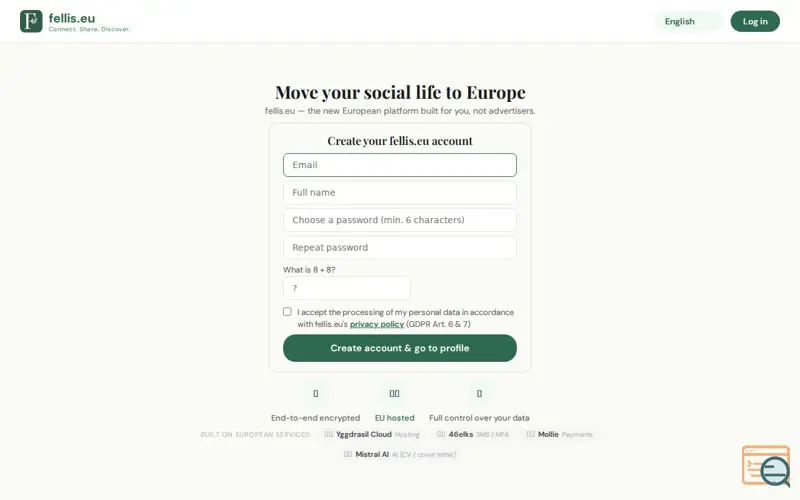 Screenshot of fellis.eu