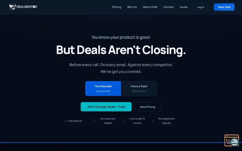 Screenshot of DealMentor