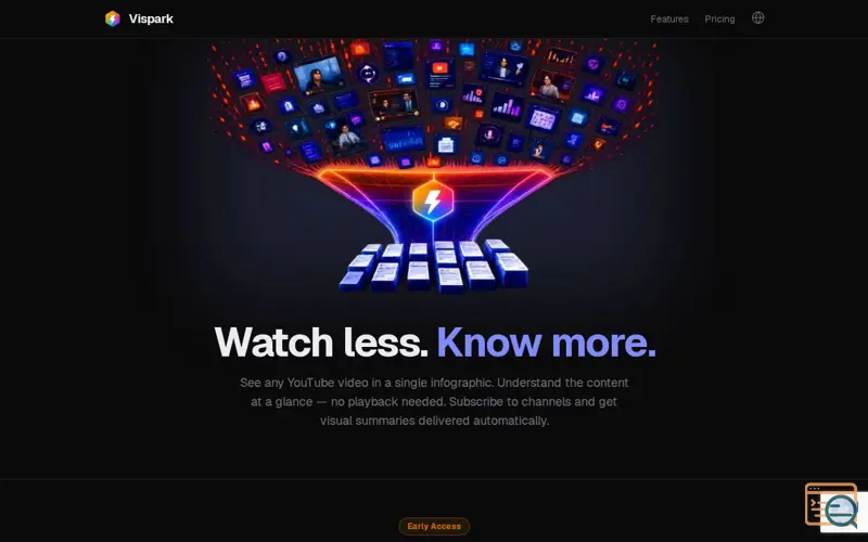 Screenshot of Vispark — Watch less. Know more.