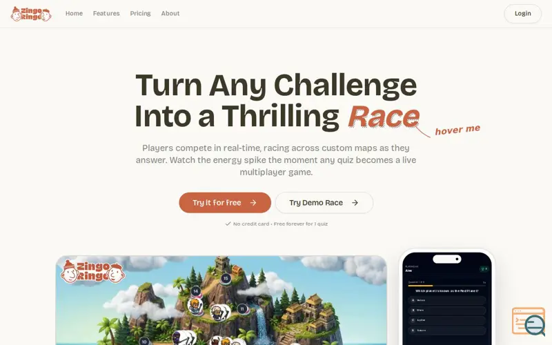 Screenshot of Zingo Ringo