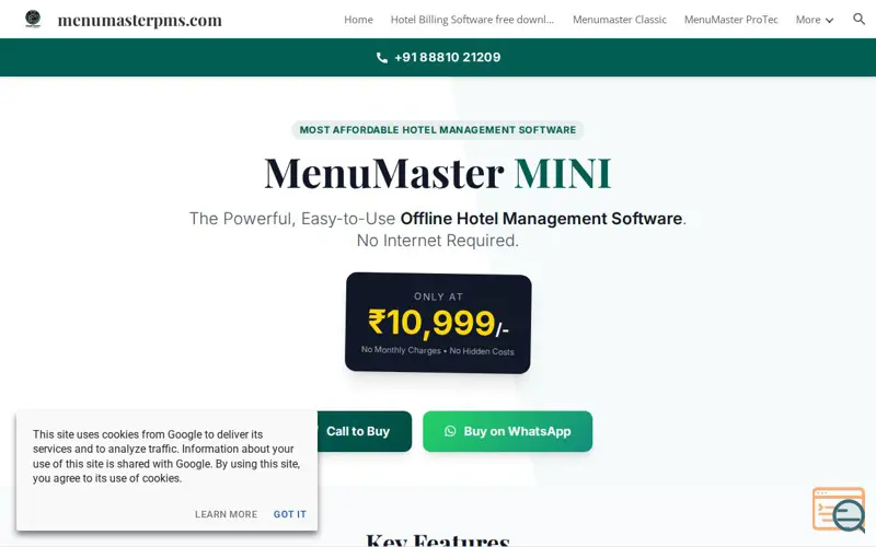 Screenshot of Menumaster Mini