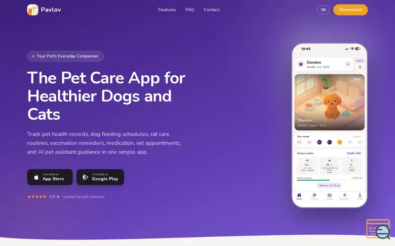Screenshot of Pavlov - Pet Care