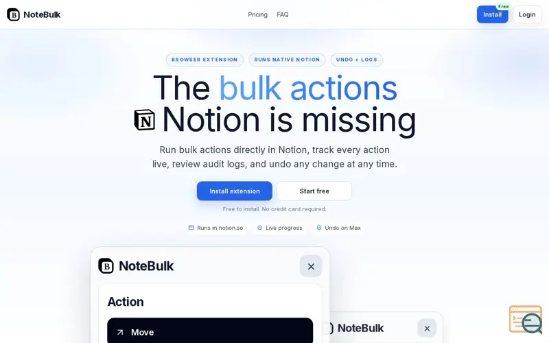Screenshot of NoteBulk