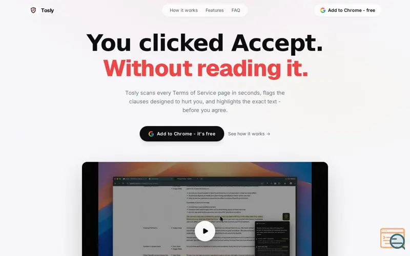 Screenshot of Tosly