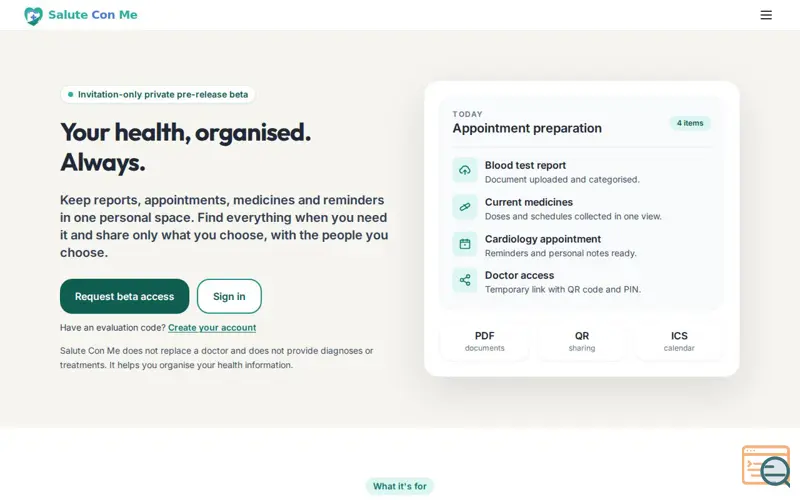 Screenshot of Salute Con Me, a launch using Firebase AI Logic