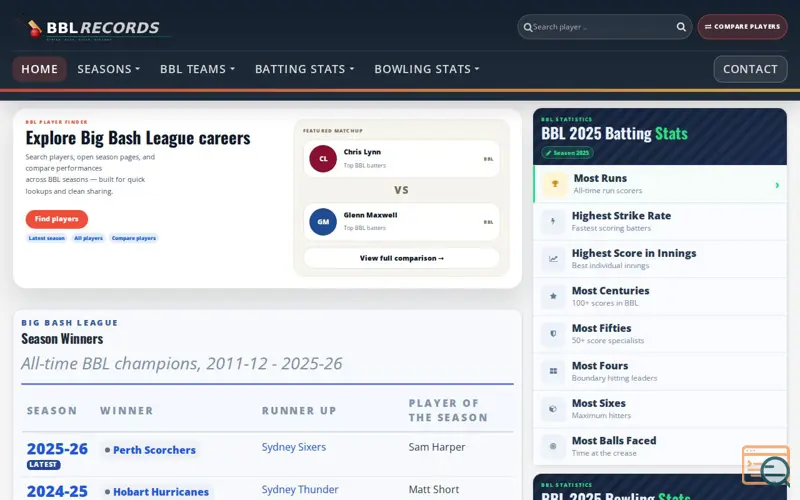 Screenshot of BBL Records