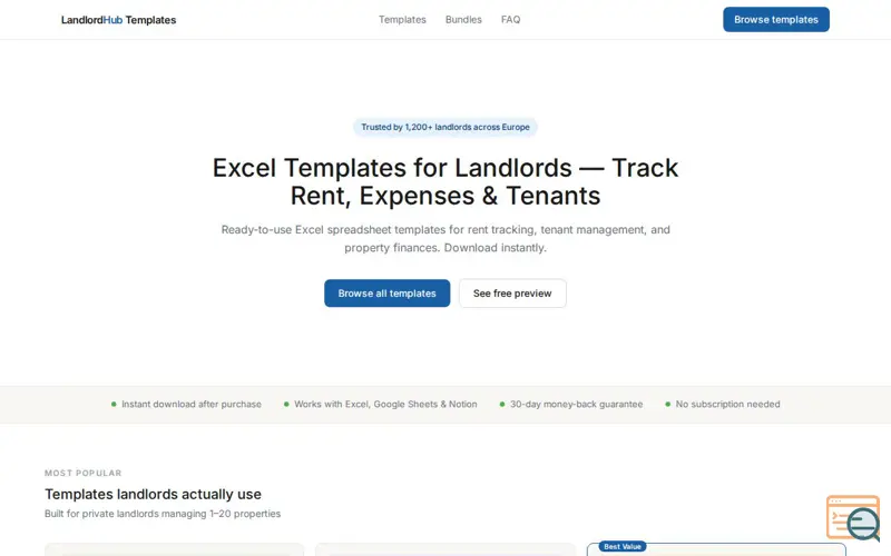 Screenshot of LandlordHubTemplates 