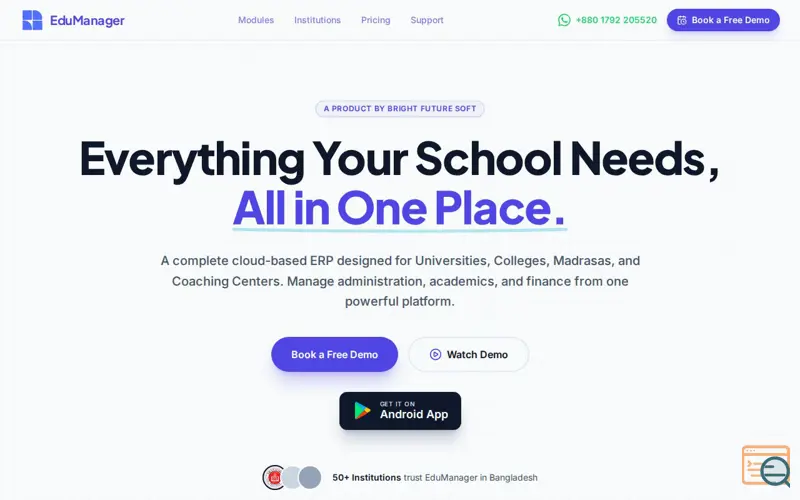 Screenshot of Edu Manager