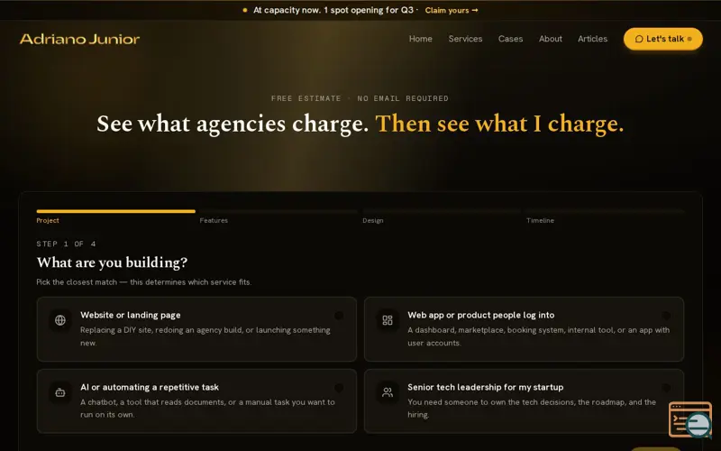 Screenshot of MVP Cost Calculator