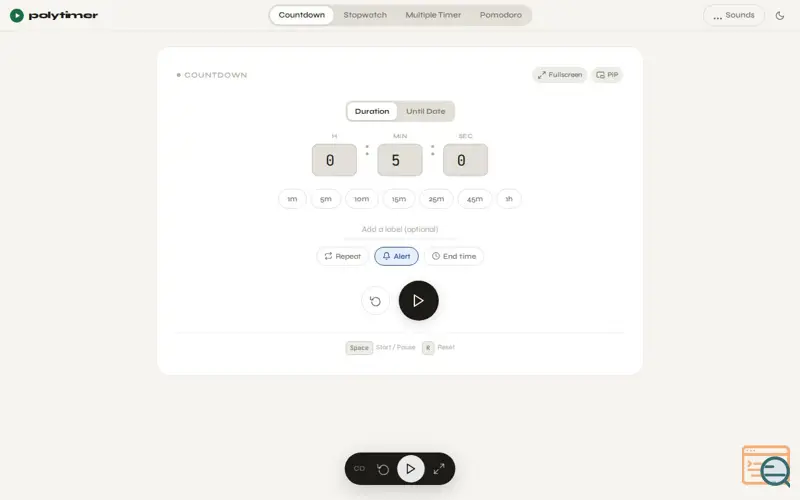 Screenshot of Polytimer