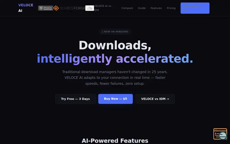 Screenshot of VELOCE AI