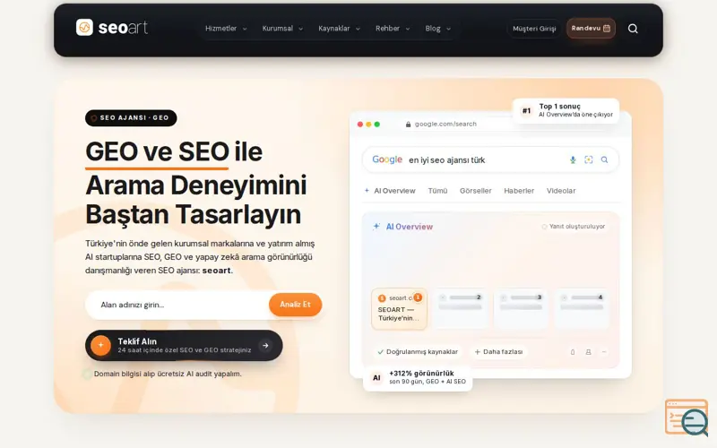 Screenshot of SEOART