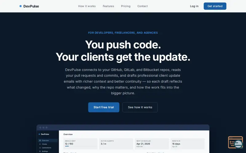 Screenshot of DevPulse