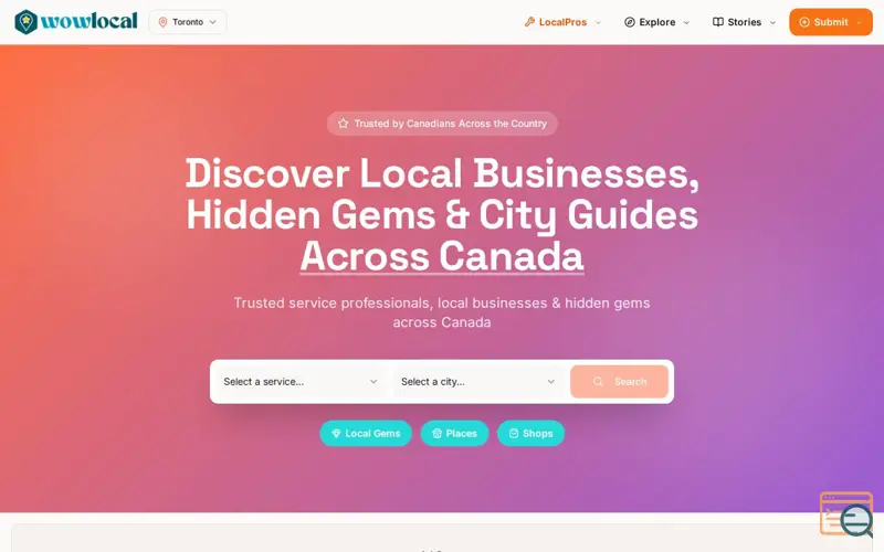Screenshot of WowLocal