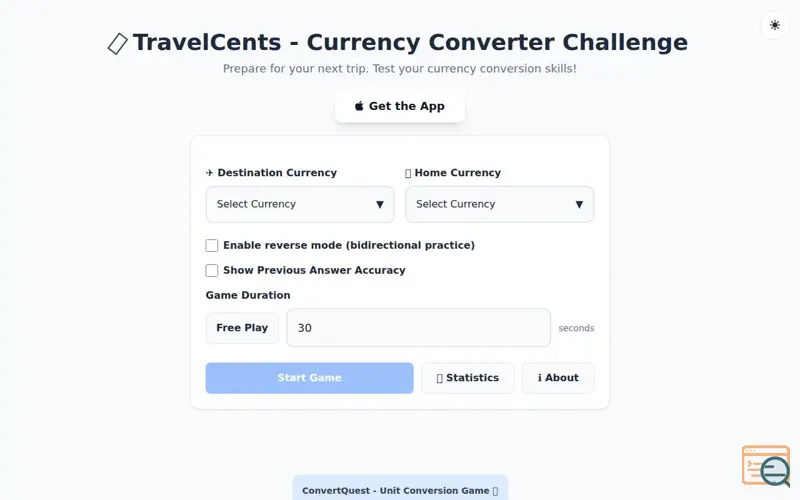 Screenshot of TravelCents: Currency Trainer