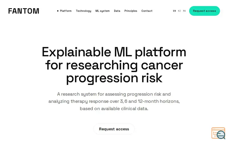 Screenshot of Fantom BioLabs | Explainable Oncology ML