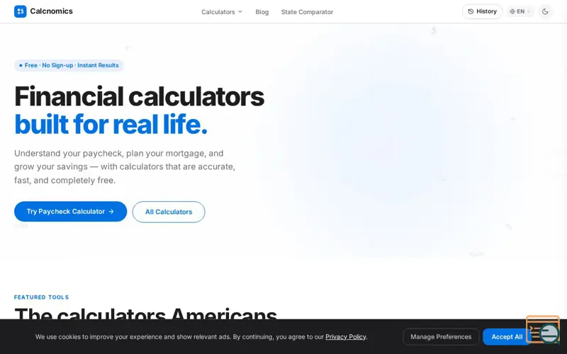 Screenshot of Calcnomics