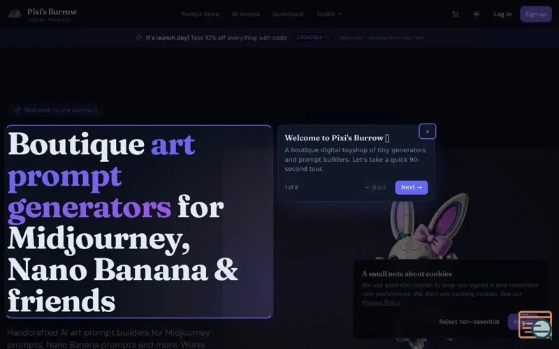 Screenshot of Pixi's Burrow