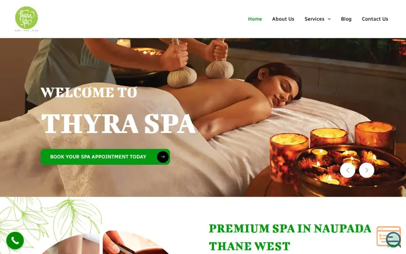 Screenshot of Thyra Spa Thane, a launch using WP Statistics