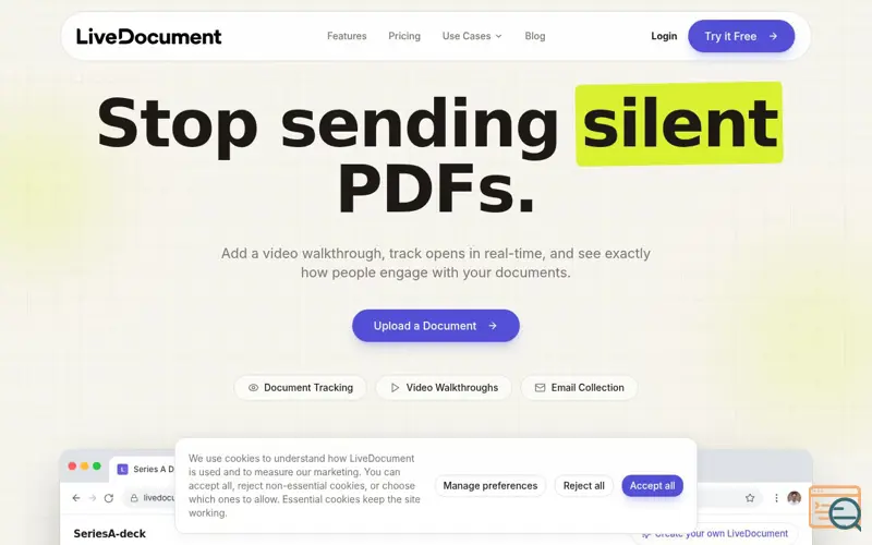 Screenshot of LiveDocument