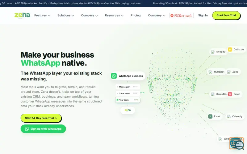 Screenshot of Zena AI 
