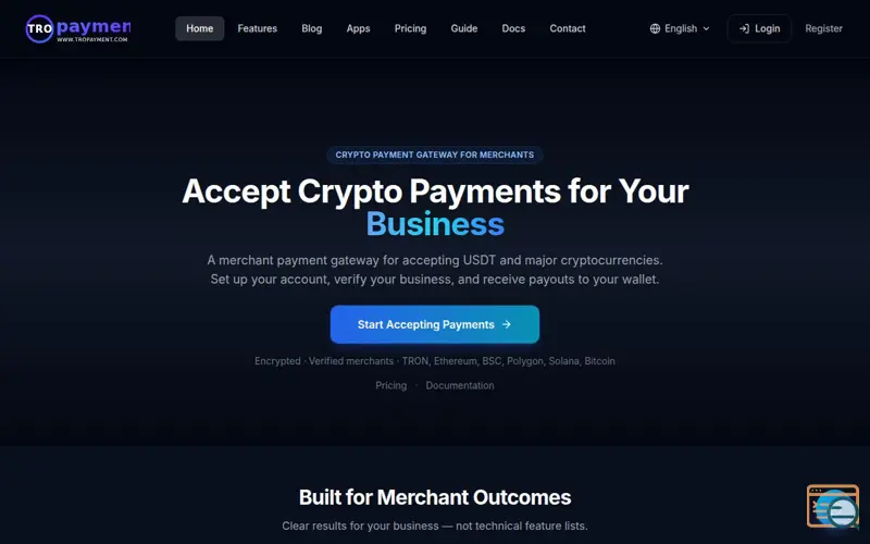 Screenshot of Crypto Payment Gateway