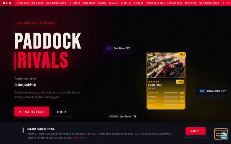 Screenshot of Paddock Rivals