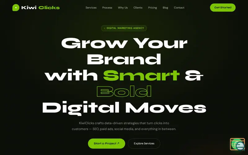 Screenshot of KiwiClicks