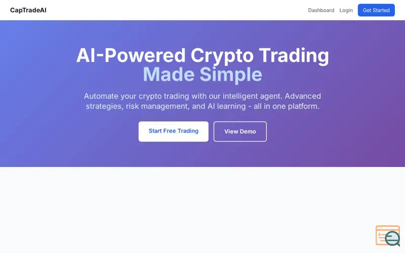 Screenshot of CapTradeAI