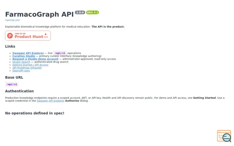 Screenshot of FarmacoGraph
