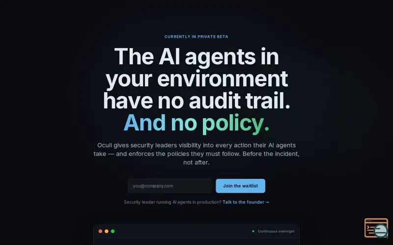 Screenshot of Oculi