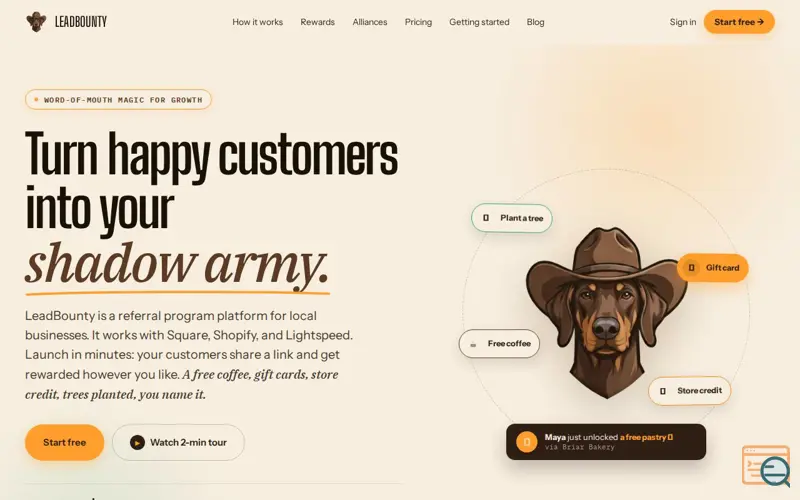 Screenshot of LeadBounty