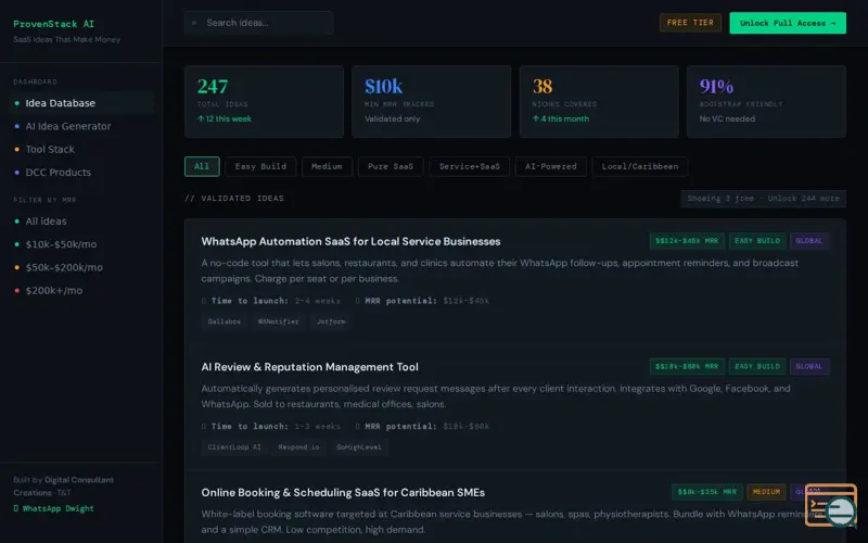 Screenshot of Provenstack.AI