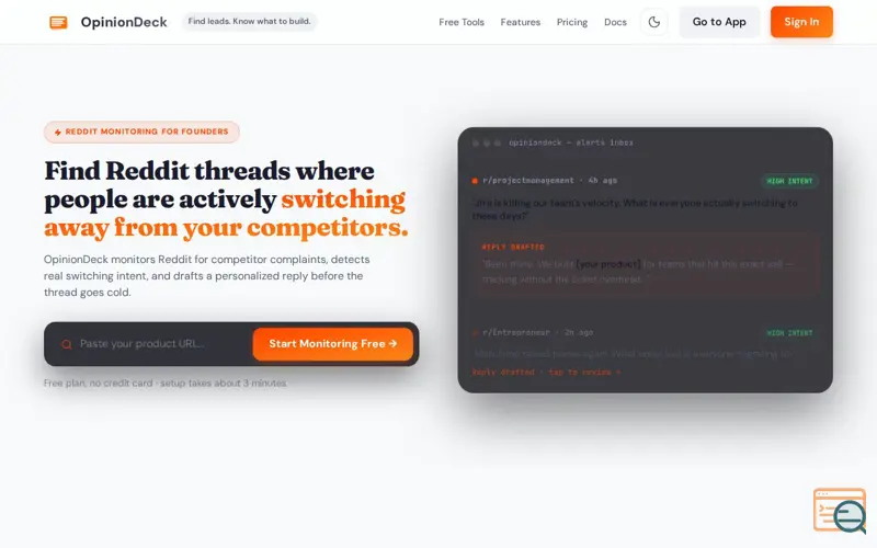 Screenshot of OpinionDeck