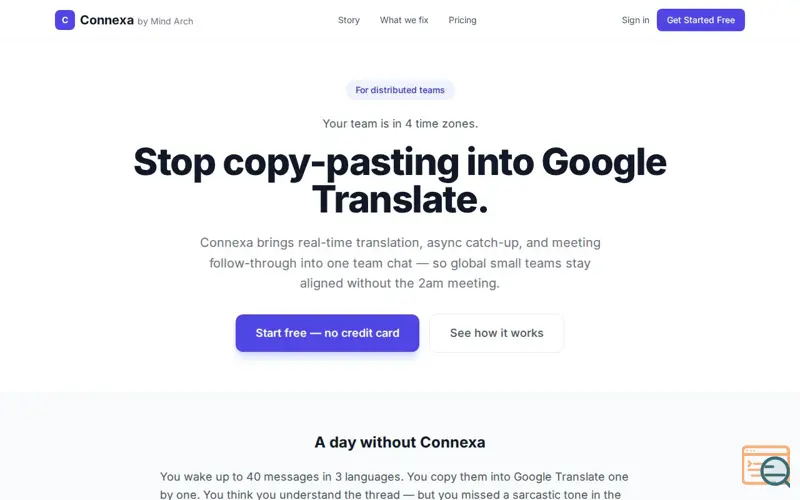 Screenshot of Connexa
