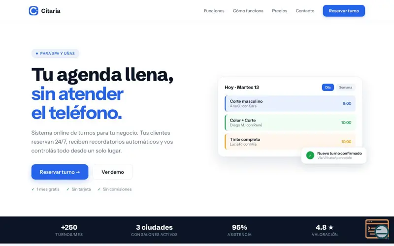 Screenshot of Citaria