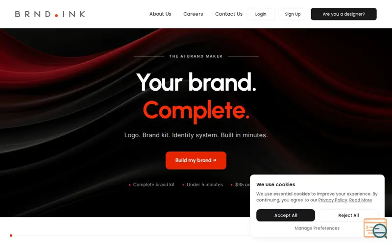 Screenshot of brnd.ink