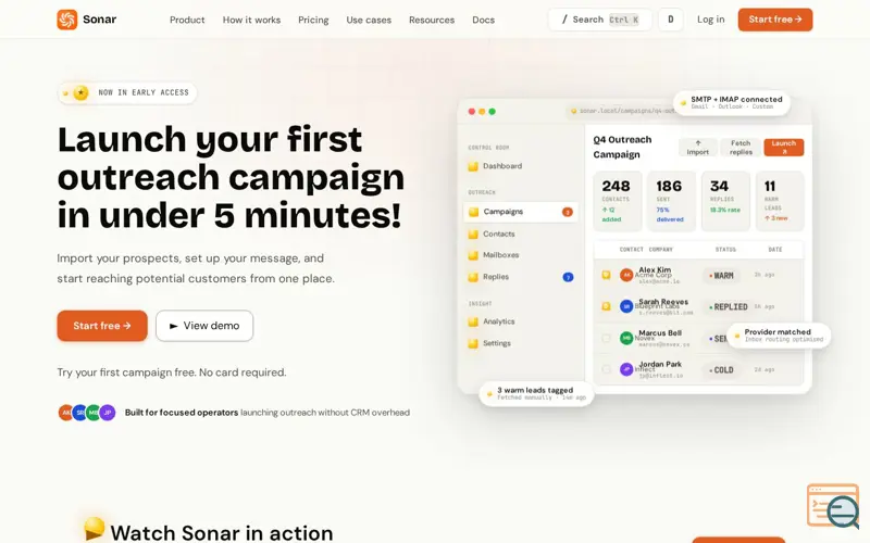 Screenshot of Sonar