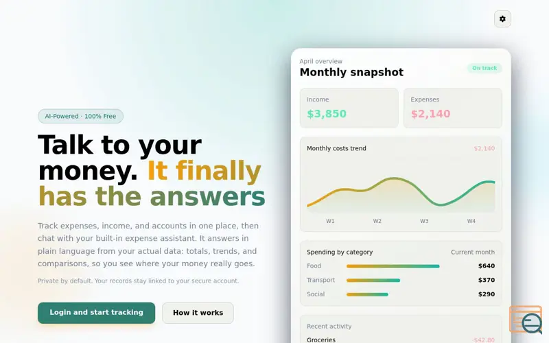 Screenshot of Money Plan