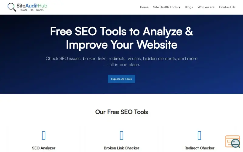 Screenshot of SEO Tools