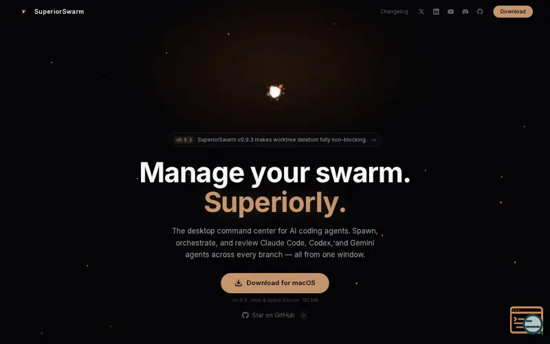 Screenshot of SuperiorSwarm